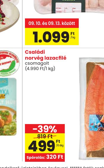 Családi norvég lazacfilé
