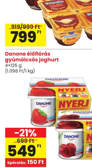 Danone élőflórás gyümölcsös joghurt