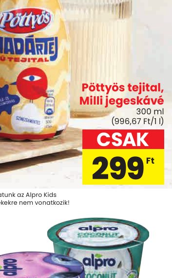 Pöttyös tejital, Milli jegeskávé