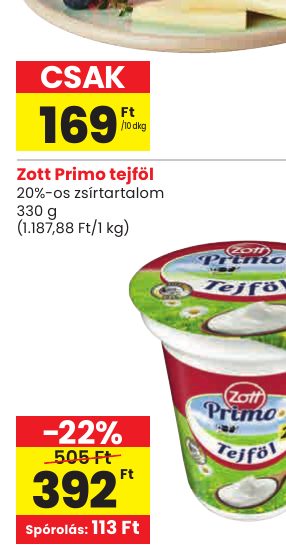 Zott Primo tejföl