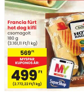 Francia fúrt hot dog kifli
