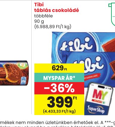 Tibi táblás csokoládé