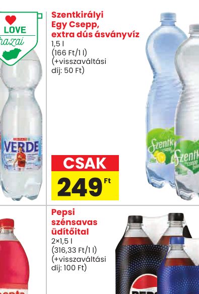 Szentkirályi Egy Csepp, extra dús ásványvíz