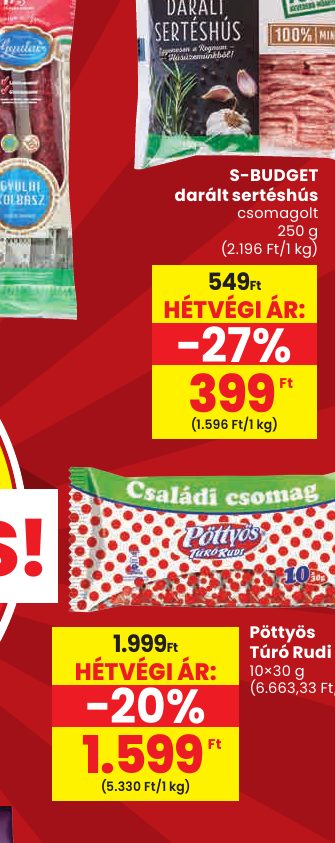 S-BUDGET darált sertéshús