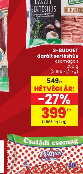 S-BUDGET darált sertéshús