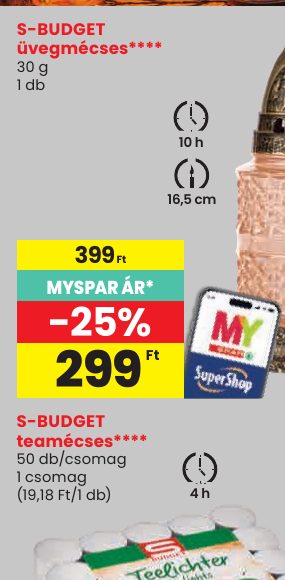 S-BUDGET üvegmécses****