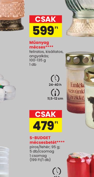 Műanyag mécses****