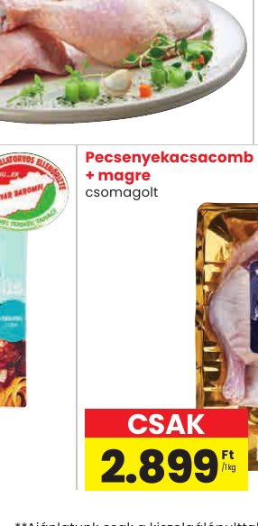 Pecsenyekacsacomb + magre
