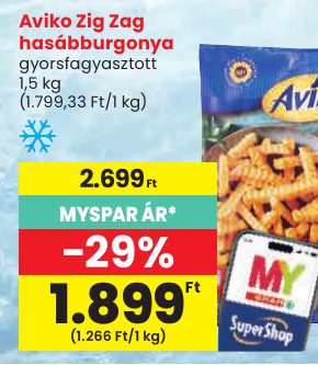 Aviko Zig Zag hasábburgonya