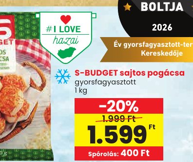 S-BUDGET sajtos pogácsa