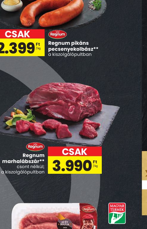 Regnum pikáns pecsenyekolbász**