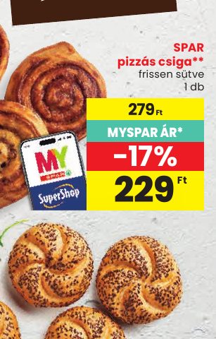 SPAR pizzás csiga**