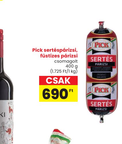 Pick sertéspárizsi, füstízes párizsi