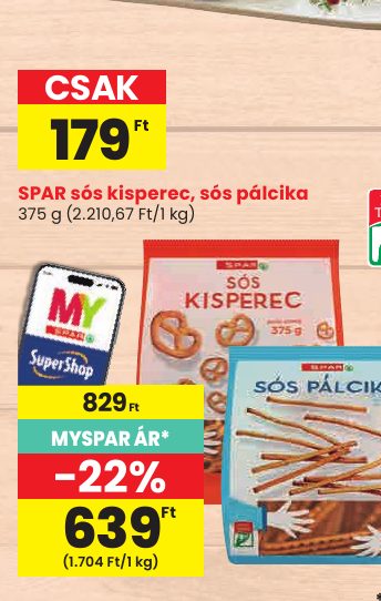 SPAR sós kisperec, sós pálcika