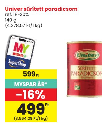 Univer sűrített paradicsom