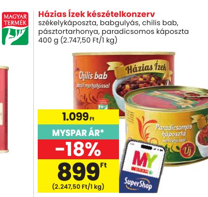Házias Ízek készételkonzerv