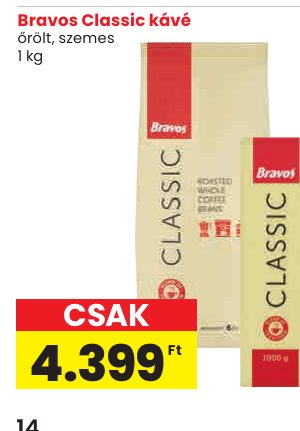 Bravos Classic kávé