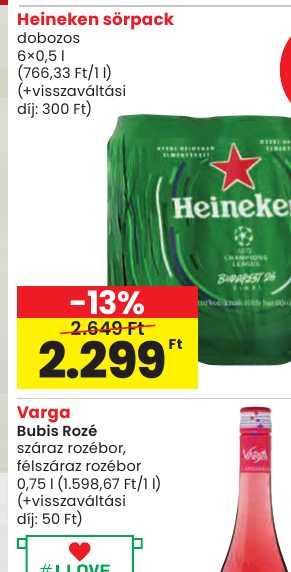 Heineken sörpack