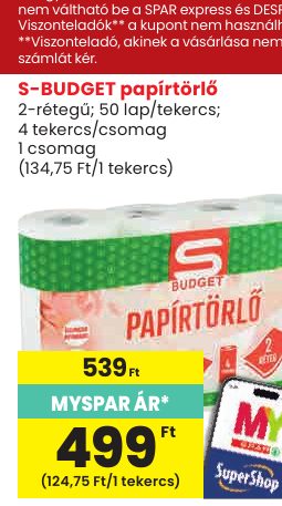 S-BUDGET papírtörlő