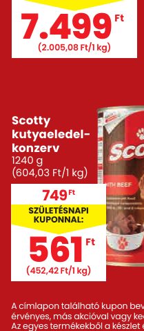 Scotty kutyaeledel- konzerv