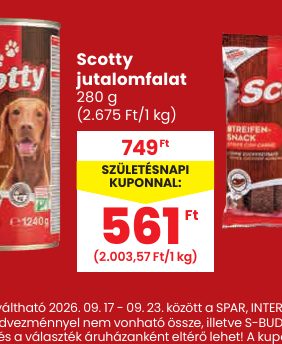Scotty jutalomfalat