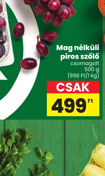 Mag nélküli piros szőlő