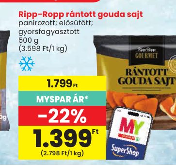 Ripp-Ropp rántott gouda sajt