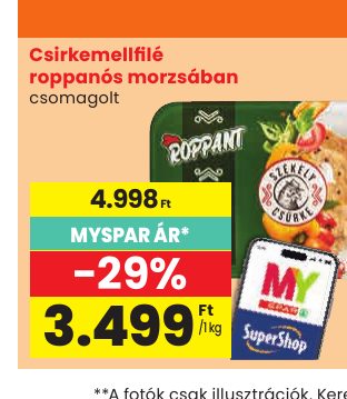 Csirkemellfilé roppanós morzsában
