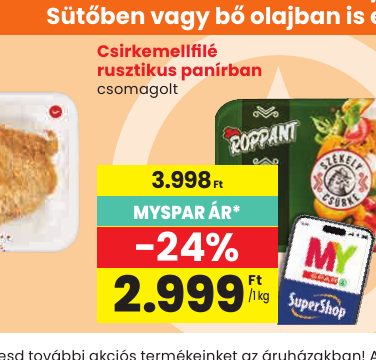 Csirkemellfilé rusztikus panírban