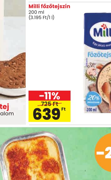 Milli főzőtejszín