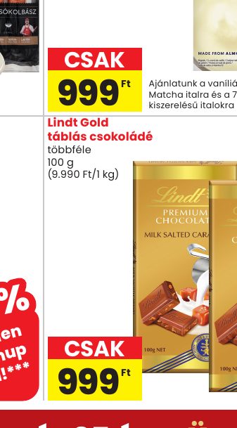 Lindt Gold táblás csokoládé