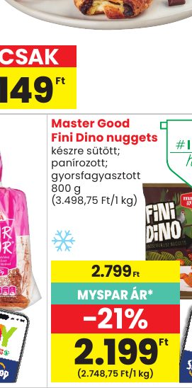 Master Good Fini Dino nuggets
