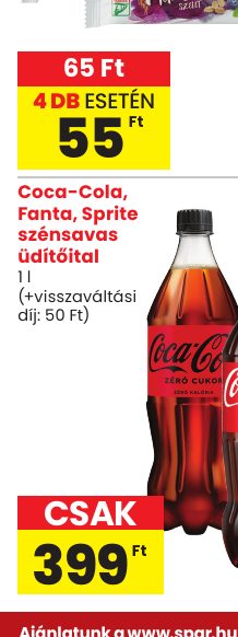 Coca-Cola, Fanta, Sprite szénsavas üdítőital