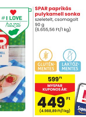 SPAR paprikás pulykamell sonka