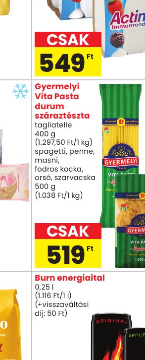 Gyermelyi Vita Pasta durum száraztészta