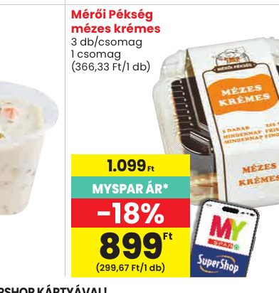 Mérői Pékség mézes krémes