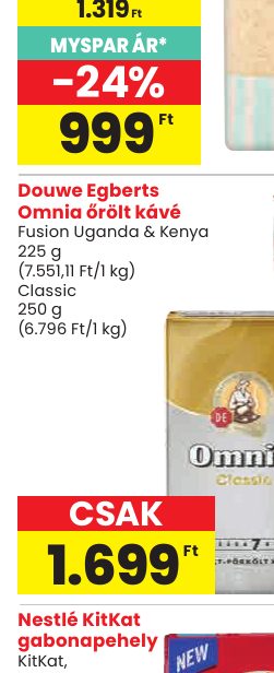 Douwe Egberts Omnia őrölt kávé