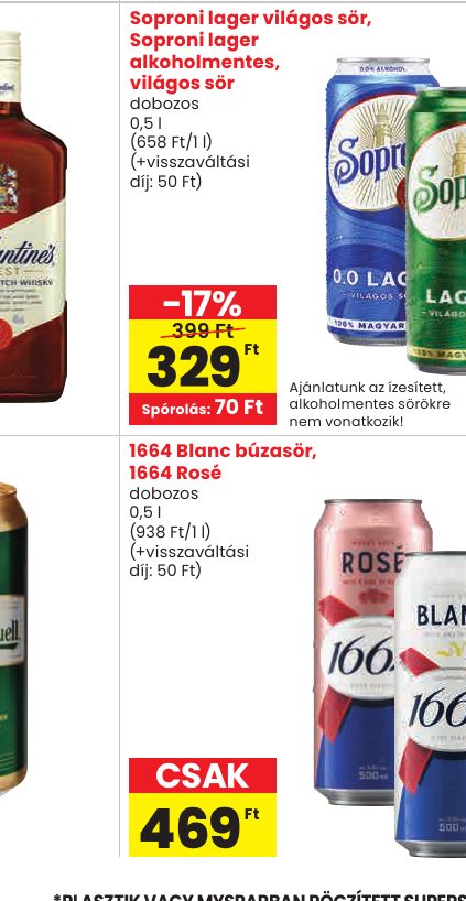 Soproni lager világos sör, Soproni lager alkoholmentes, világos sör