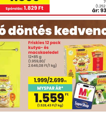 Friskies 12 pack kutya- és macskaeledel