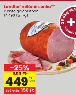 Landhof milánói sonka**
