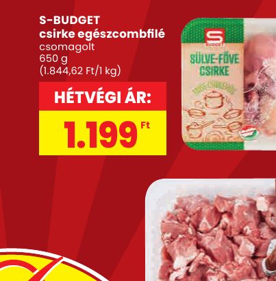 S-BUDGET csirke egészcombfilé