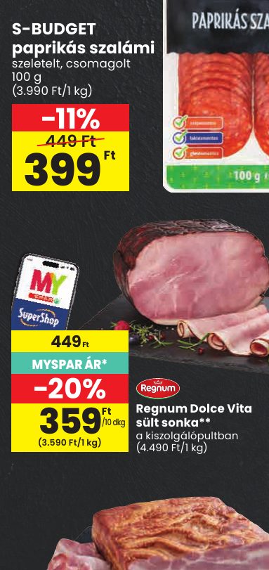 S-BUDGET paprikás szalámi