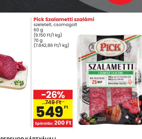 Pick Szalametti szalámi