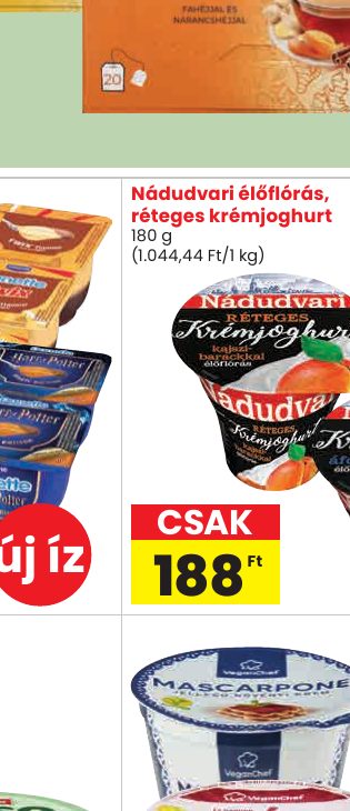 Nádudvari élőflórás, réteges krémjoghurt