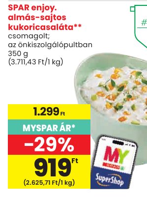 SPAR enjoy. almás-sajtos kukoricasaláta**