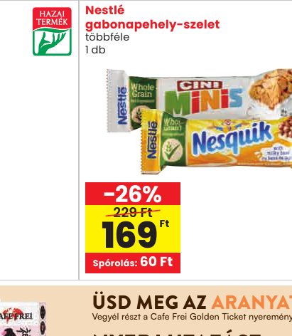 Nestlé gabonapehely-szelet