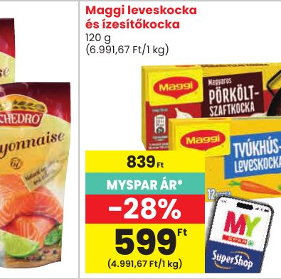 Maggi leveskocka és ízesítőkocka