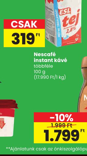 Nescafé instant kávé