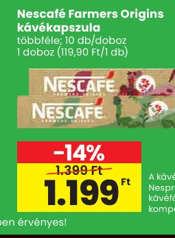 Nescafé Farmers Origins kávékapszula