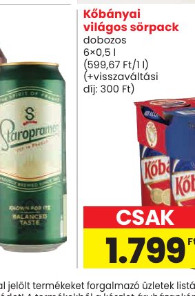 Kőbányai világos sörpack
